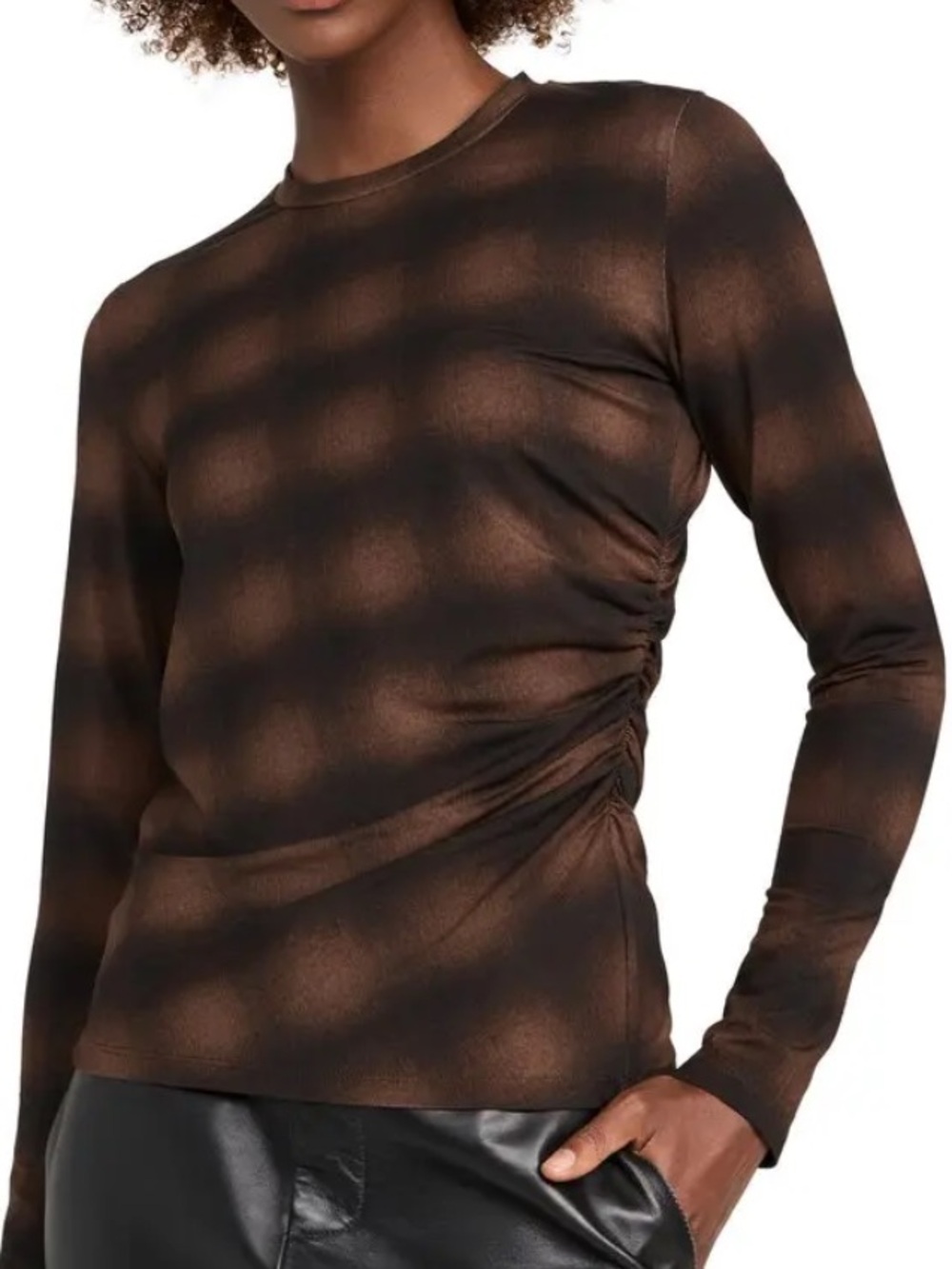 Vince Side Drape Long Sleeve Crewneck Tee(size medium)$250MSRP